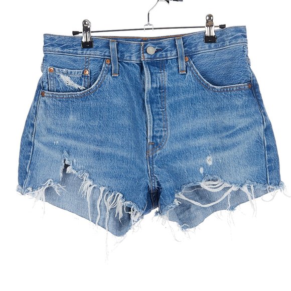 Levi's Pants - Levi's 501 Button Fly Distressed Cotton Shorts Size W29
